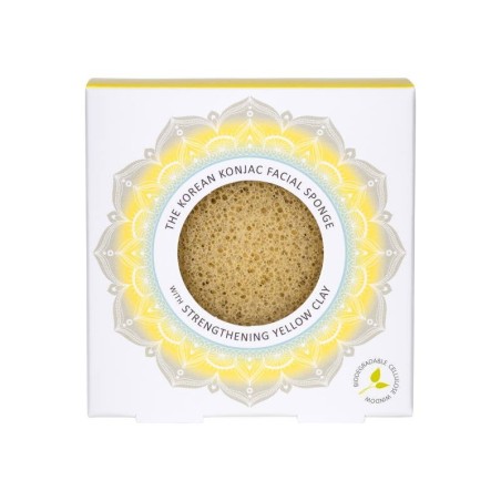 Mandala Konjac Facial Sponge Yellow Clay